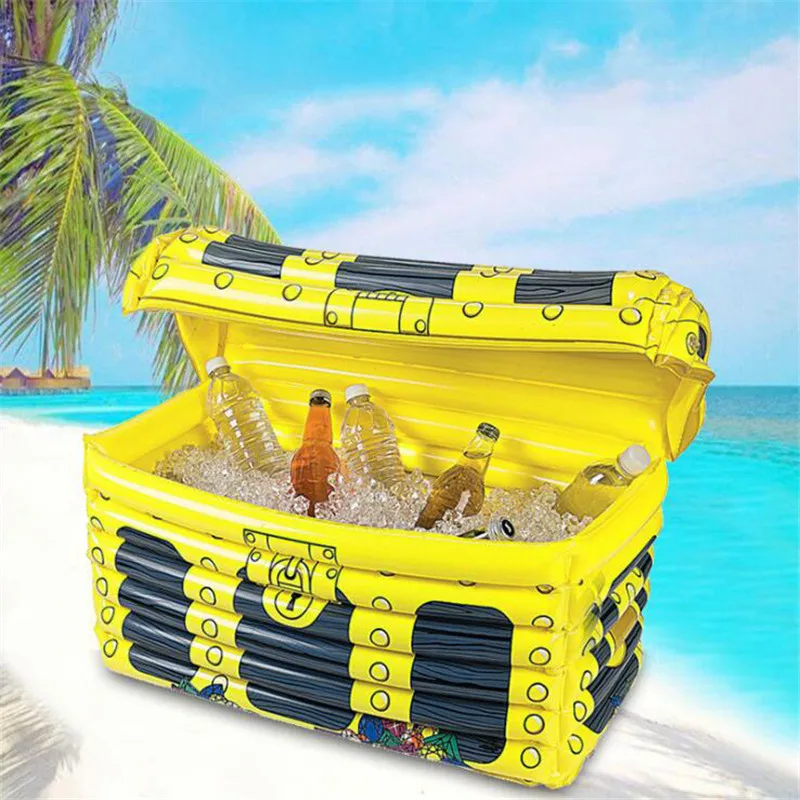 

High Quality PVC Holiday Party Bar Supplies Pool PVC Inflatable Treasure Box Ice Bucket Bottle 60x38x30 Cm Eco Friendly