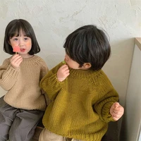 girls boys sweater kids coat outwear 2022 princess plus velvet thicken warm spring autumn knitting wool%c2%a0cotton long sleeve child
