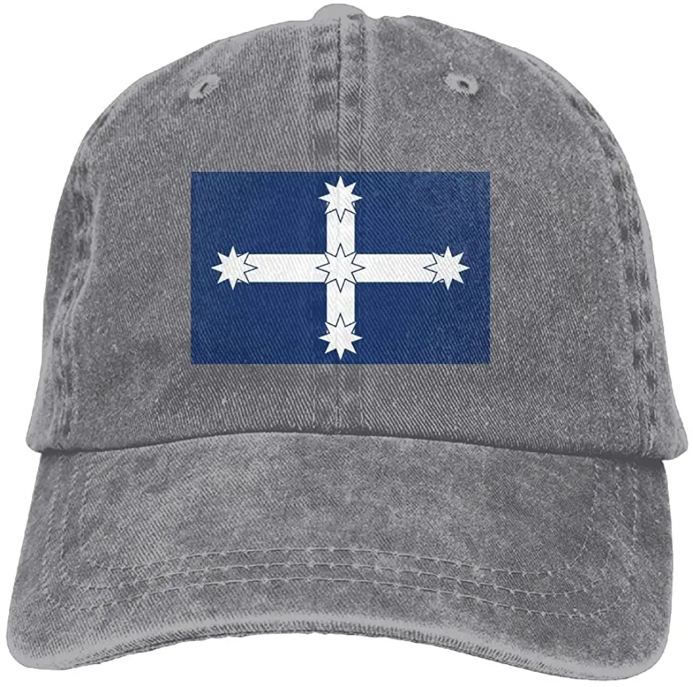 

Eureka Flag Denim Hat Baseball Caps Adjustable Plain Cap