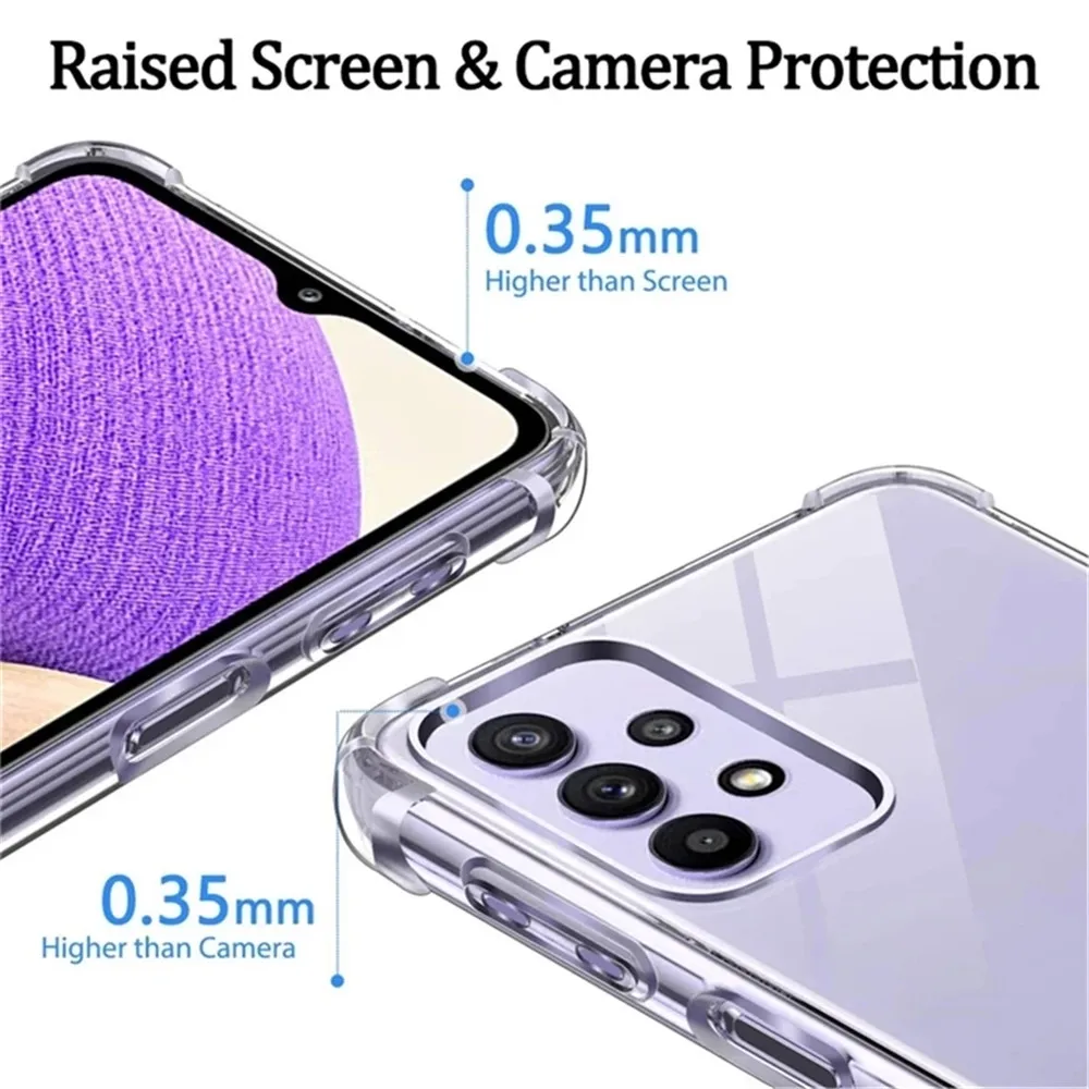 Прозрачный чехол для Samsung Galaxy A12 A22 A32 A42 A52 A72 A71 A51 A31 A21s A70 A50 A40 A33 A53 Силиконовый
