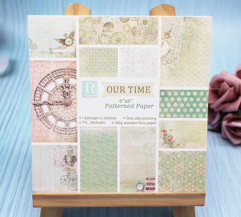 Наше время скрапбукинга бумажный пакет ремесло бумаги искусства карты делая 6