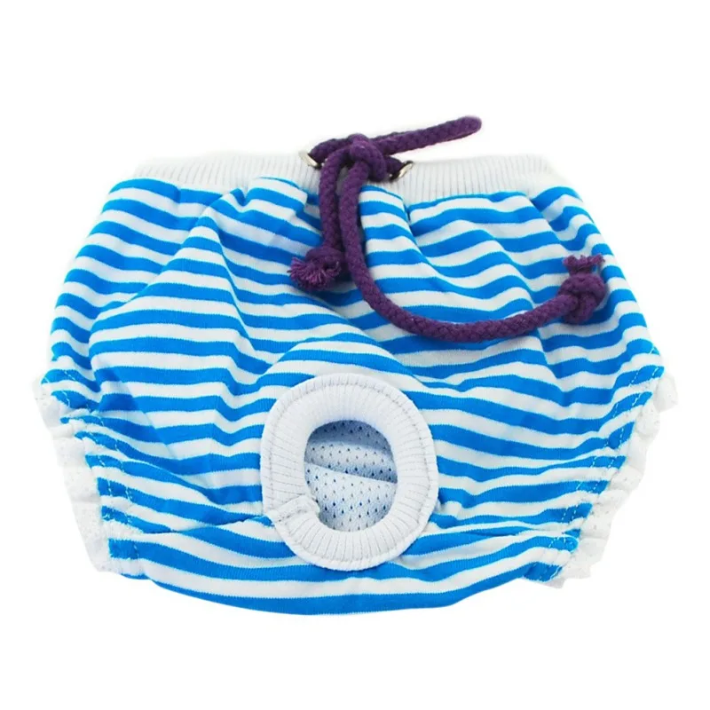 Striped Washable Dog Diapers Physiological Pants Female Shorts Soft Cotton Girl Dogs Pets Underwear Sanitary Panties | Дом и сад