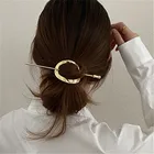 2021 золотистые и Серебристые Металлические геометрические круглые квадратные полые съемные зажимы для волос шпильки для волос аксессуары для женщин