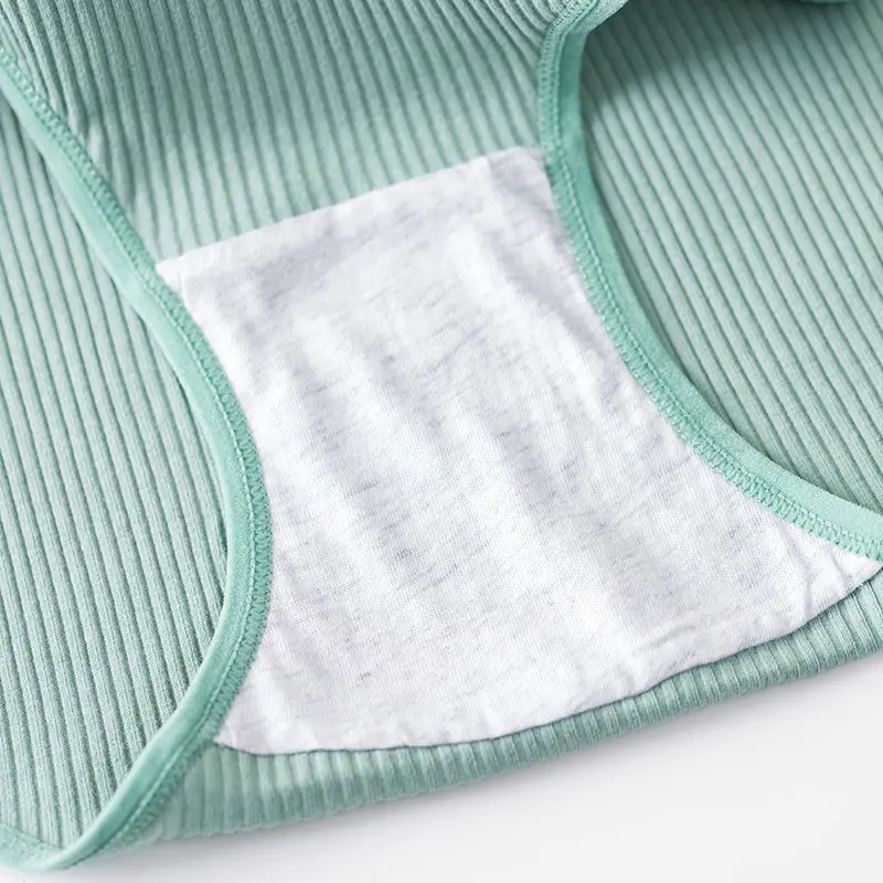 Женские хлопковые трусики с кружевными краями дышащие в полоску сексуальное