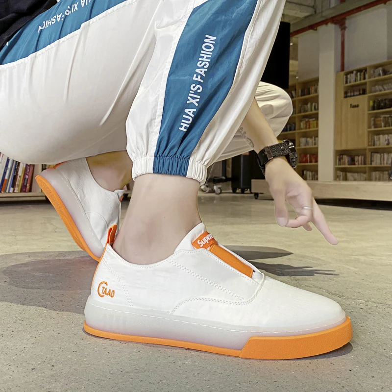 

Fashion Men's Shoes Breathable Ice Silk Canvas Shoes Quick-drying Cloth Shoes Lazy Driving Men Sneakers Shoes Platform Shoes