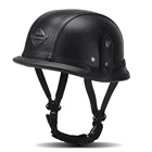 Новый немецкий винтажный мотоциклетный полушлем в стиле второй мировой войны высокого качества из искусственной кожи закрывающий лицо мотошлем Чоппер Ретро полузащитный мотоциклетный шлем