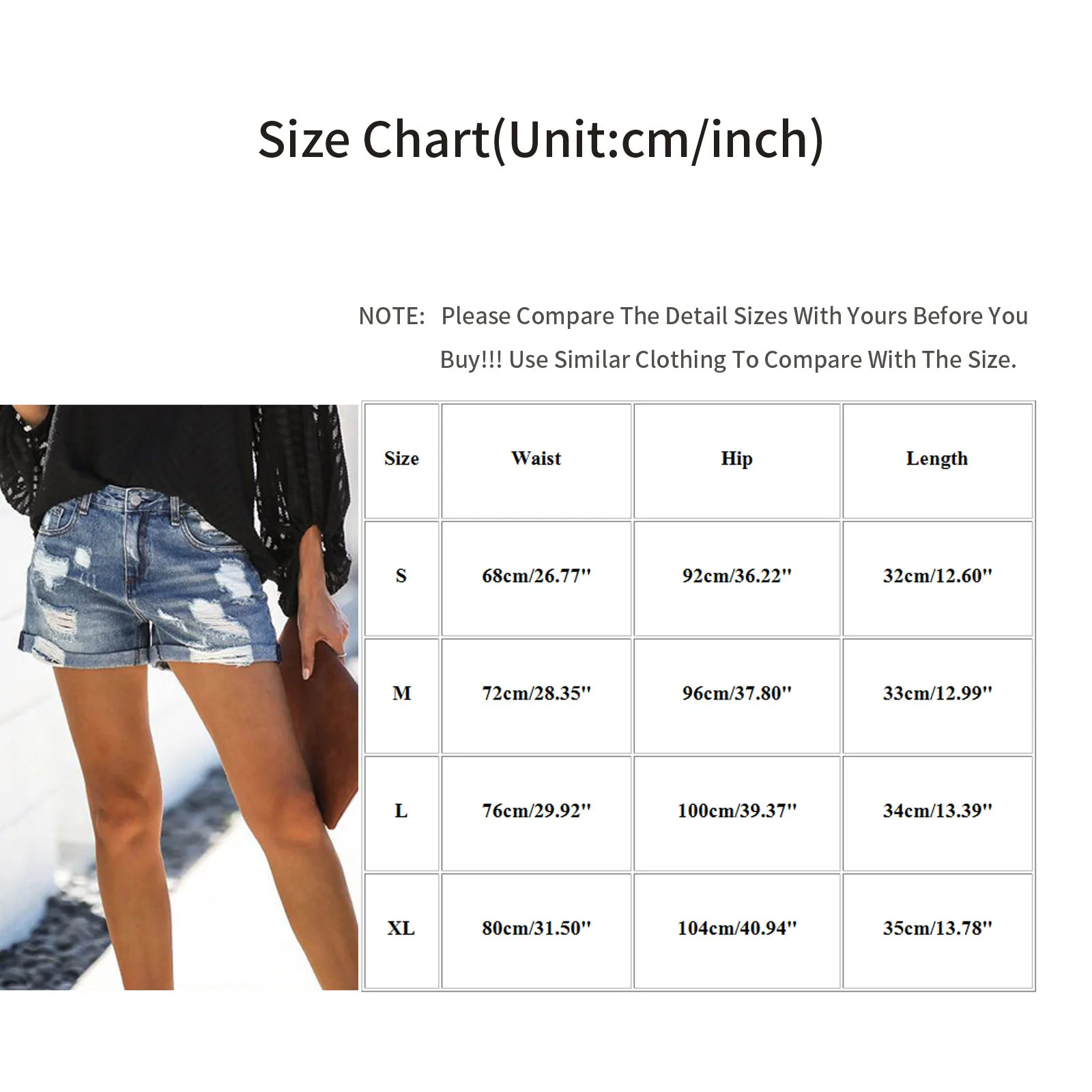 

Jeans Woman High Waist Summer Fashion Casual Denim Shorts Frayed Hem Ripped Jeans Hot Shorts Streetwear Shorts Jeans Feminino