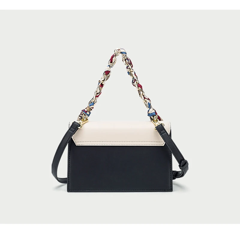 Женская кожаная сумка повседневная сумка-мессенджер через плечо с цепочкой