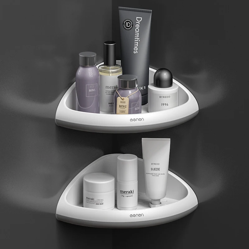 

Bathroom Organizer Shelf Wall Mounted Triangular Corner Shelf Shampoo Holder Bathroom Storage Rack Mess Shower Organizer