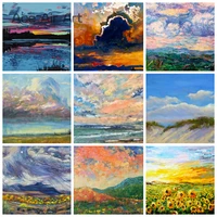 beautiful sky landscape oil painting 5d diy diamond painting full squareround drill embroidery mosaic art decoration for home