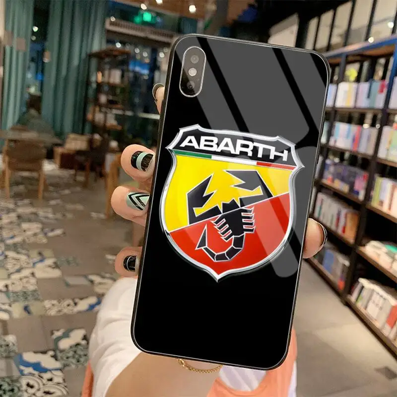 Итальянский спортивный автомобиль abarth мягкий силиконовый черный чехол для
