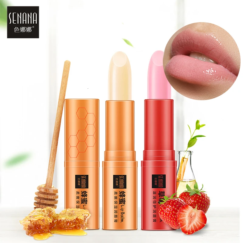 Увлажняющий бальзам для губ SENANA с экстрактом медовой клубники восстановления и
