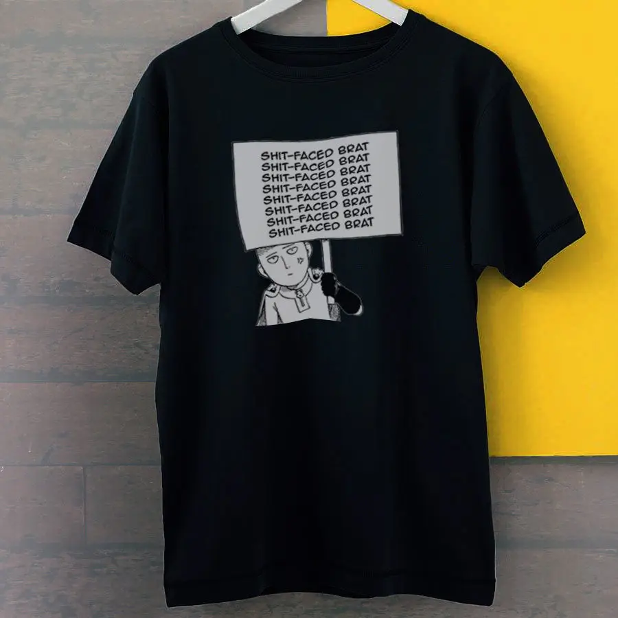 Высококачественная повседневная футболка с принтом One Punch Man OPM Shot Faced Brat Saitama новые