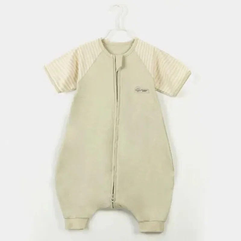 

2 Colors Summer Baby Romper Newborn Short Sleeve Jumpsuit Breathable Split-Leg Sleeping Bag Infant Cotton Sleepsack Toddler Paja