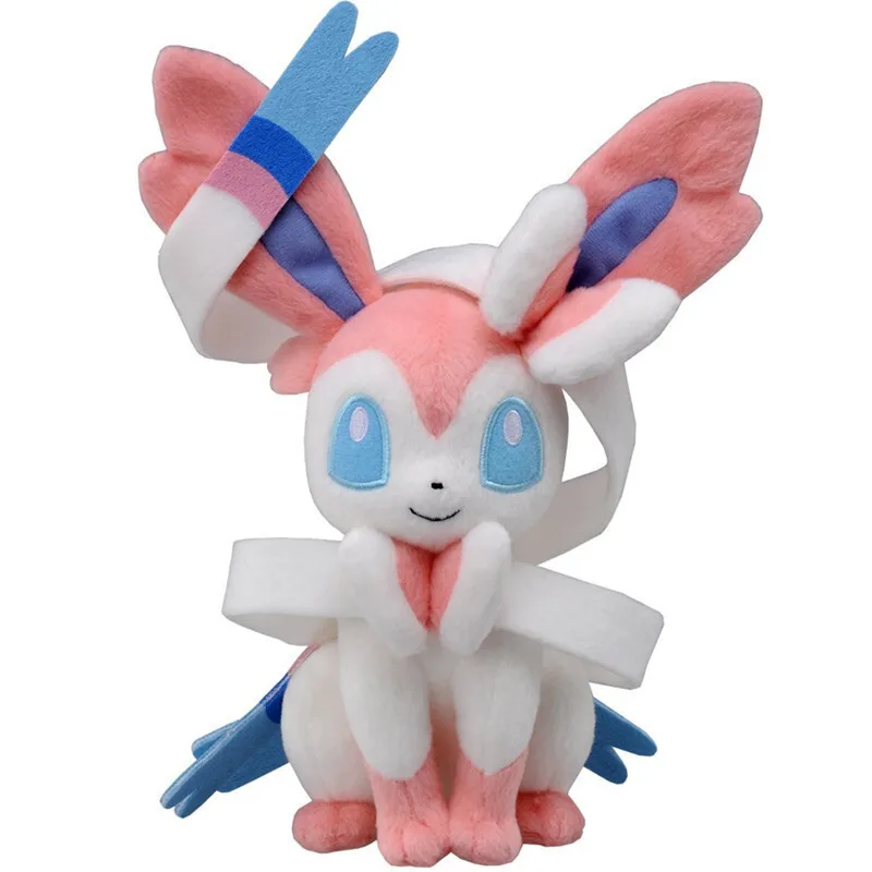 25 см аниме Покемон Плюшевая Игрушка Eevee сильвеон Плюшевые Куклы Kawaii Мультфильм