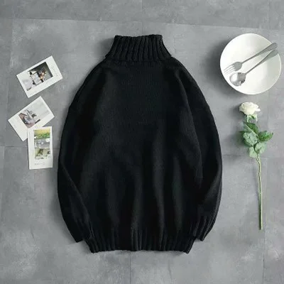 

Turtleneck Sweater Women Letter Printed All-match Loose 2XL Streetwear Women Harajuku Oversize Chic Fashion Korean version