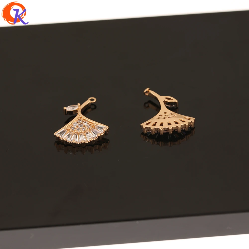 

Cordial Design 30Pcs 14*18MM Jewelry Accessories/DIY Earrings Making/CZ Pendant/Leaf Shape/Earring Findings/Hand Made/Charms