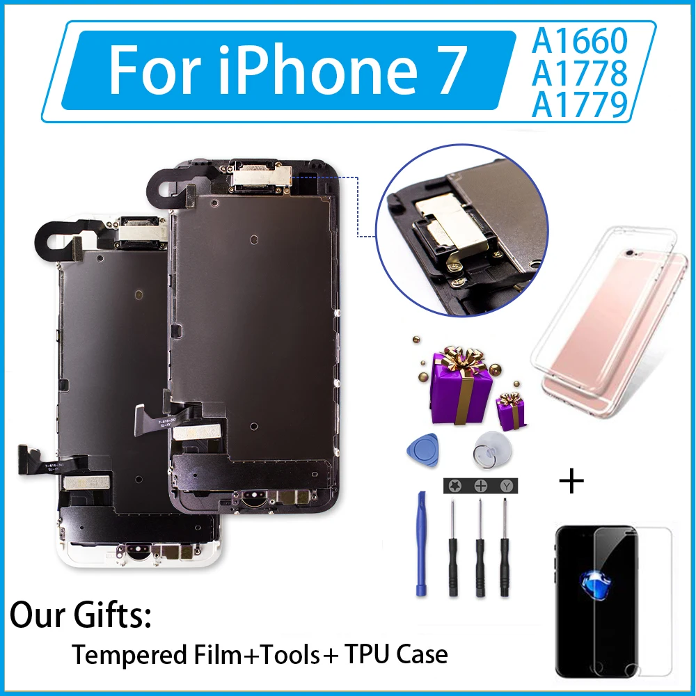 Полный ЖК дисплей для iPhone 7 Plus замена экрана 3D сенсорный дигитайзер в сборе экран
