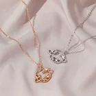 Женское креативное ожерелье, ожерелье с кристаллами, звездой, землей, планетой, цирконами, ювелирные изделия, колье, S171