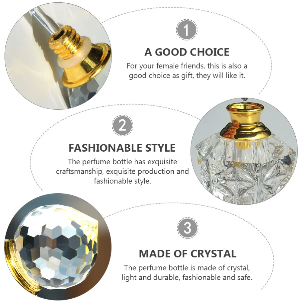 

1pc Travel Essential Oil Dropper Bottle Crystal Cosmetic Skin Care Container