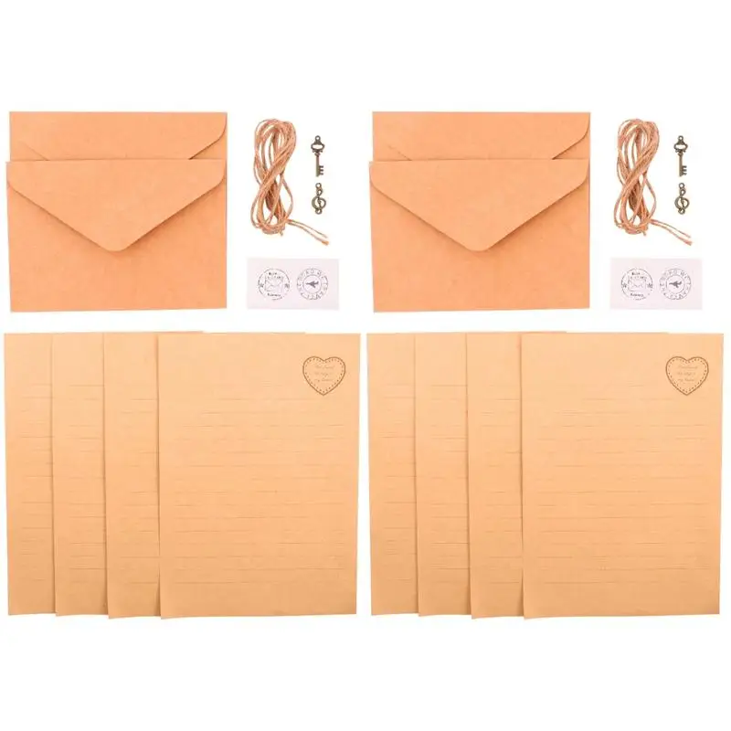 

2 Sets Retro Letter Envelope Handwritten Letter Paper Delicate Writing Paper
