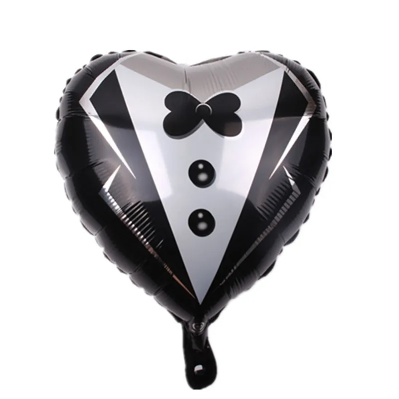 

Bride and Groom Romantic Wedding Dress Balloons Foil Heart Balloon Wedding Party Decoration Engagement Valentine's Day Supplies