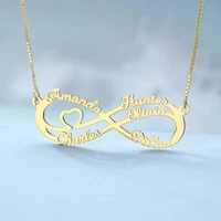ailin infinity custom necklace stainless steel gold 1 8 name necklace personalised women pendant jewelry gift christmas 2021