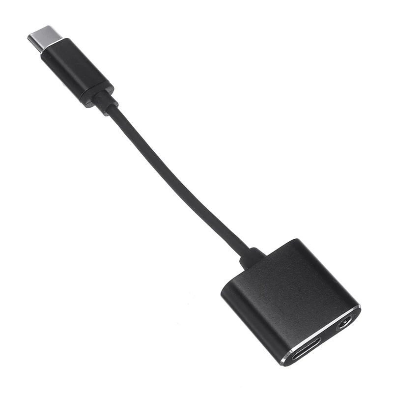 

Black USB-C Type-C To 3.5mm Jack Headphone Charging AUX Audio Splitter Cable Adapter For Huawei MediaPad M5 8-Inch