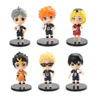 Полный набор волейбол несовершеннолетних Аниме Haikyuu фигурку большой головой Kenma Хината Shoyo тобио Koushi модель игрушка мальчик подарок коллекционная