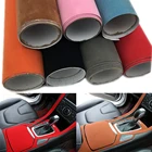 Автомобильная Вельветовая ткань, замша, виниловая пленка, меняющая цвет, самоклеящаяся наклейка для украшения интерьера автомобиля