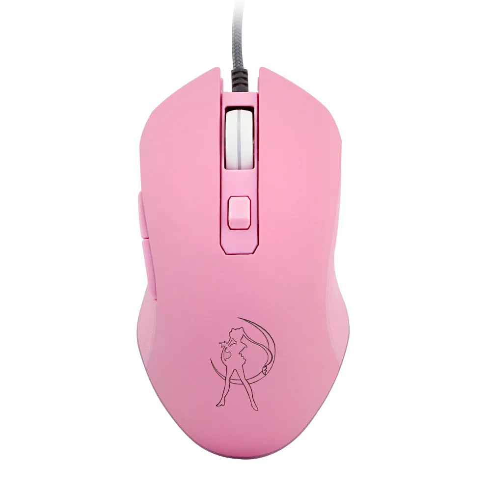 Pink Office Mouse USB Ergonomic Optical Mause 6 Button Wired Gaming Mice 3200DPI Computer Silent with LED Light For Laptop | Компьютеры и