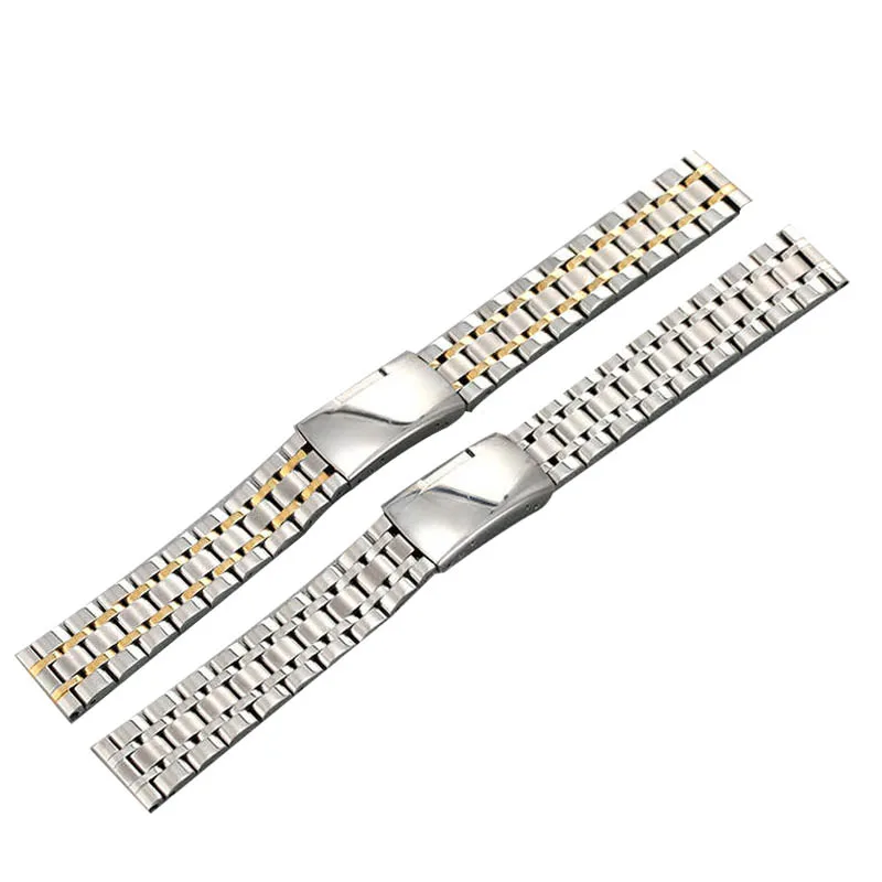 

16mm 18mm 20mm 22mm 24mm Stainless Steel Jubilee Straight End Universal Watch Band Strap Bralecet Fit For Same Size Brand Watch