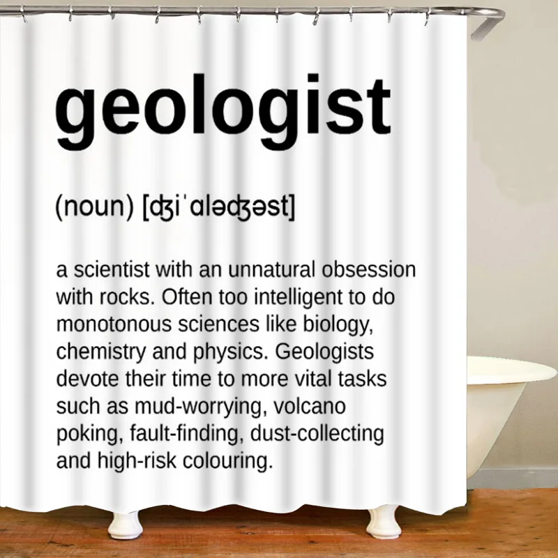 Забавная занавеска для душа в стиле геолога ванной комнаты с ковриком