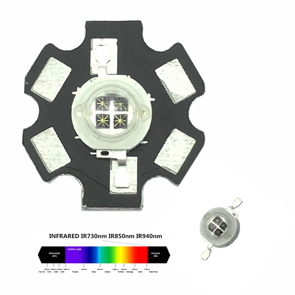 1 шт. 5 Вт инфракрасный ИК 940NM высокой мощности Светодиодный источник