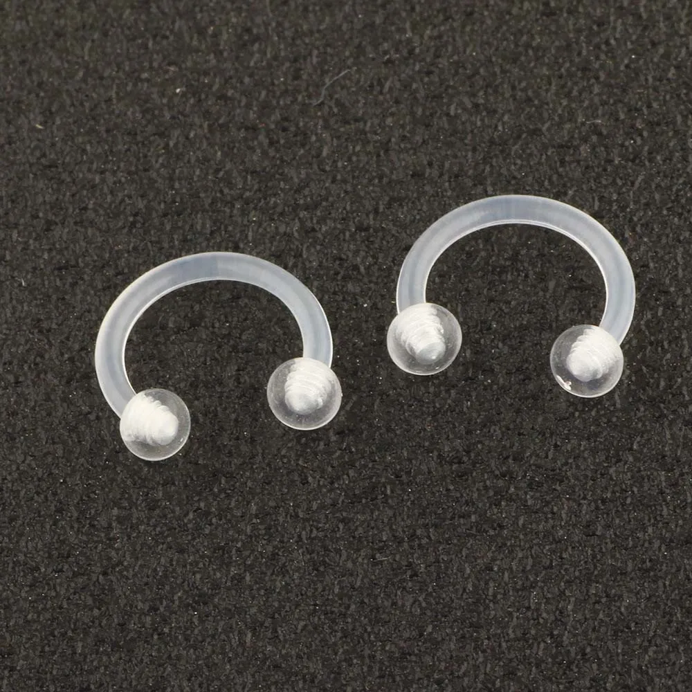 5Pcs Piercing Tongue Barbell Ladies Simple Nose Ring New Style Retainer Stud Bone Pin Clear Transparent For Women Body Jewelry | Украшения