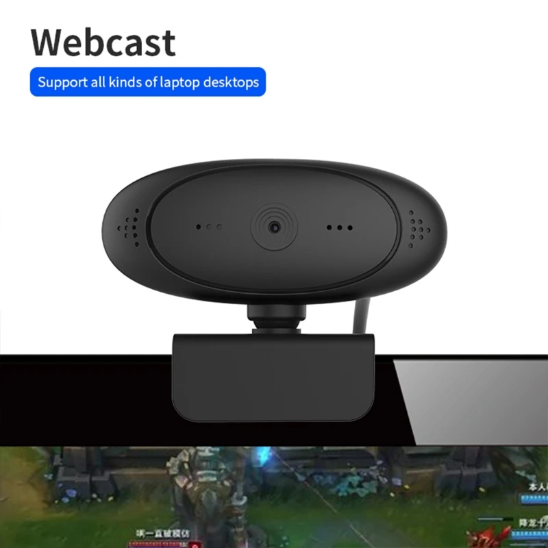 

1080P-HD Webcam with Mic Rotatable PC Desktop Web Camera Cam Mini