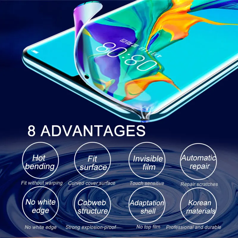 Полное покрытие для huawei p smart pro Z Гидрогелевая пленка plus 2019 2018 Защитная защита