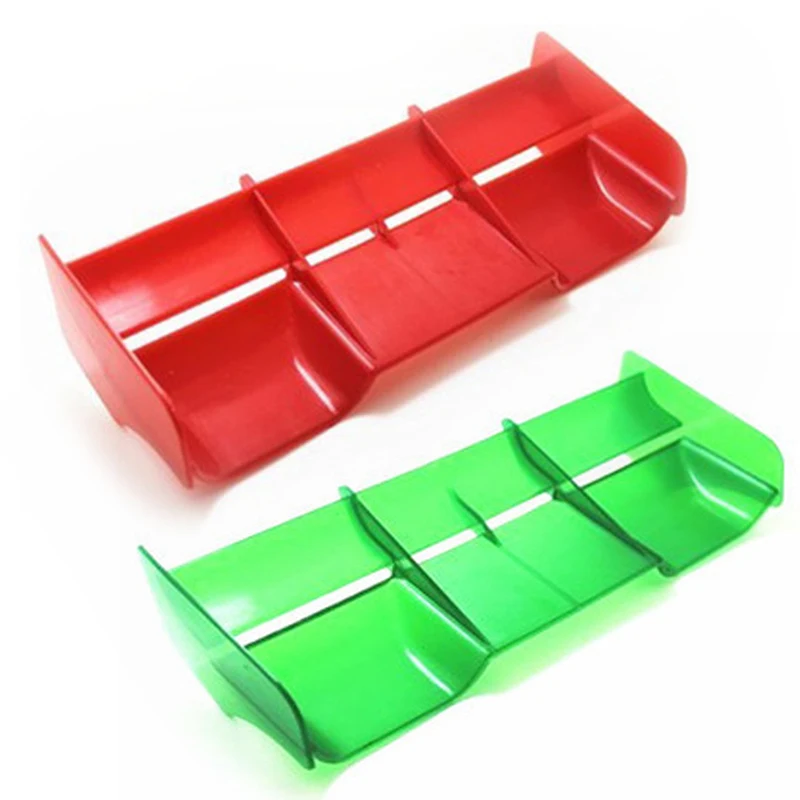 S Rc Plastic Nylon Tail Wing For 1/8 Scale Nitro Electric Powered Off Road Buggytruck Remote - Red & Green