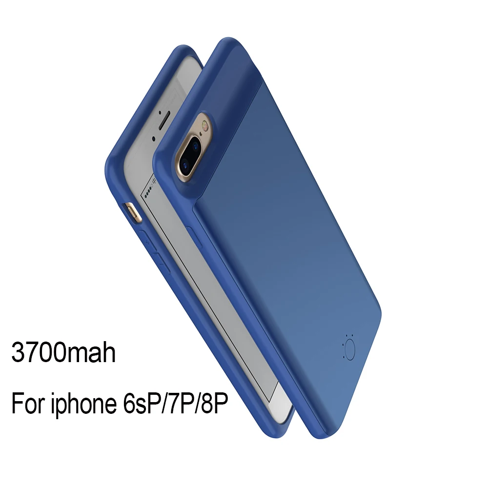 Горячая Распродажа, чехол для аккумулятора 2500 мАч~ 7000 мАч для iPhone 6, 6s, 7, 7 s, 8, 8s X, чехол для внешнего зарядного устройства для iPhone - Цвет: Темно-серый