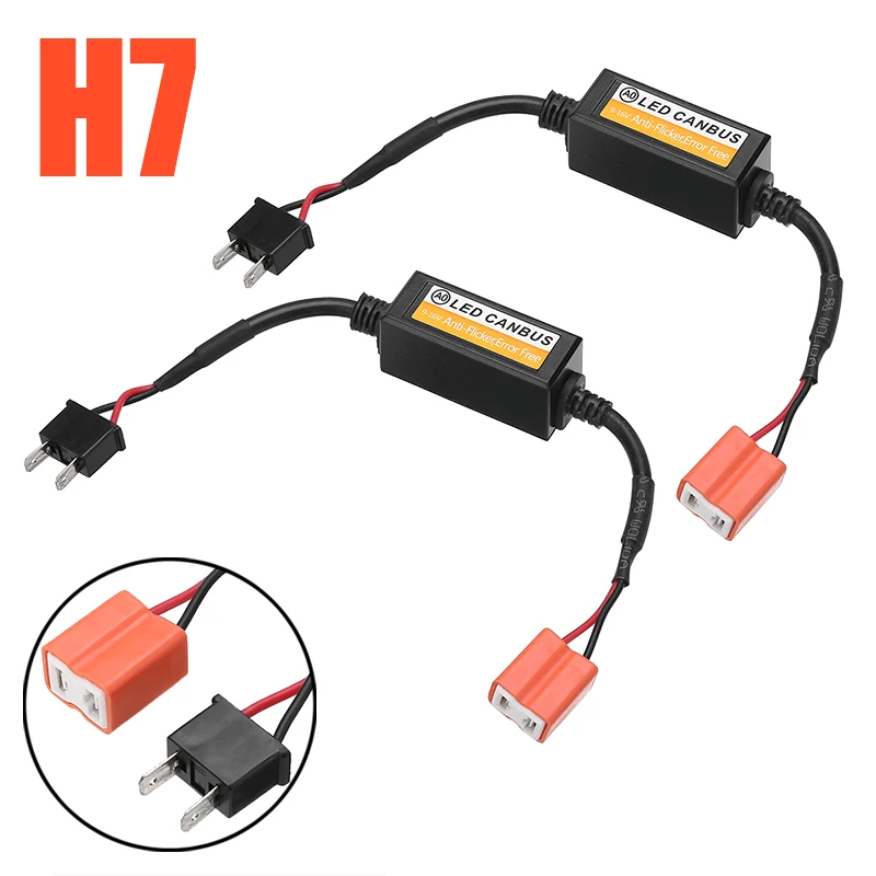 Mayitr 2 шт. H7 Фары противотуманные фары светодиодный Canbus декодер анти мерцание для