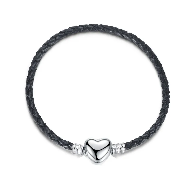

new fashion charm original love button braided cowhide rope bracelet fits the original Pandora ladies beaded bracelet
