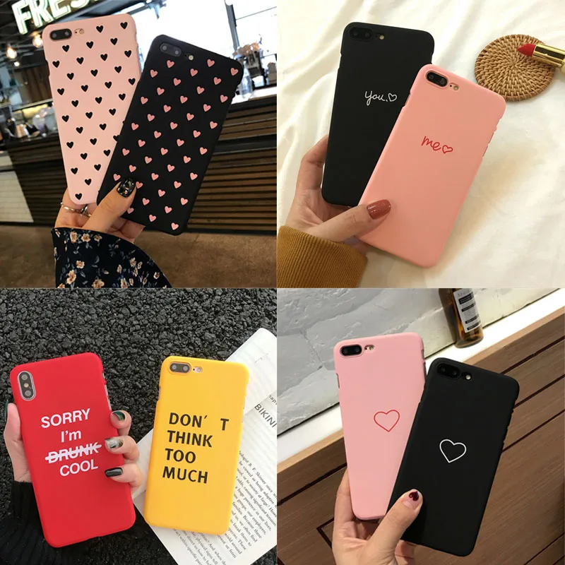 Чехол с узором любовь чехол для iPhone 5 5S SE 6 телефона 6s 7 8 8plus X XS Max XR матовая жесткая