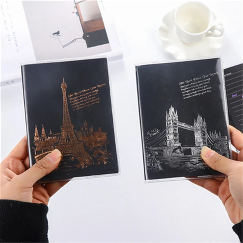 DL креативные канцелярские принадлежности железная башня черный блокнот с