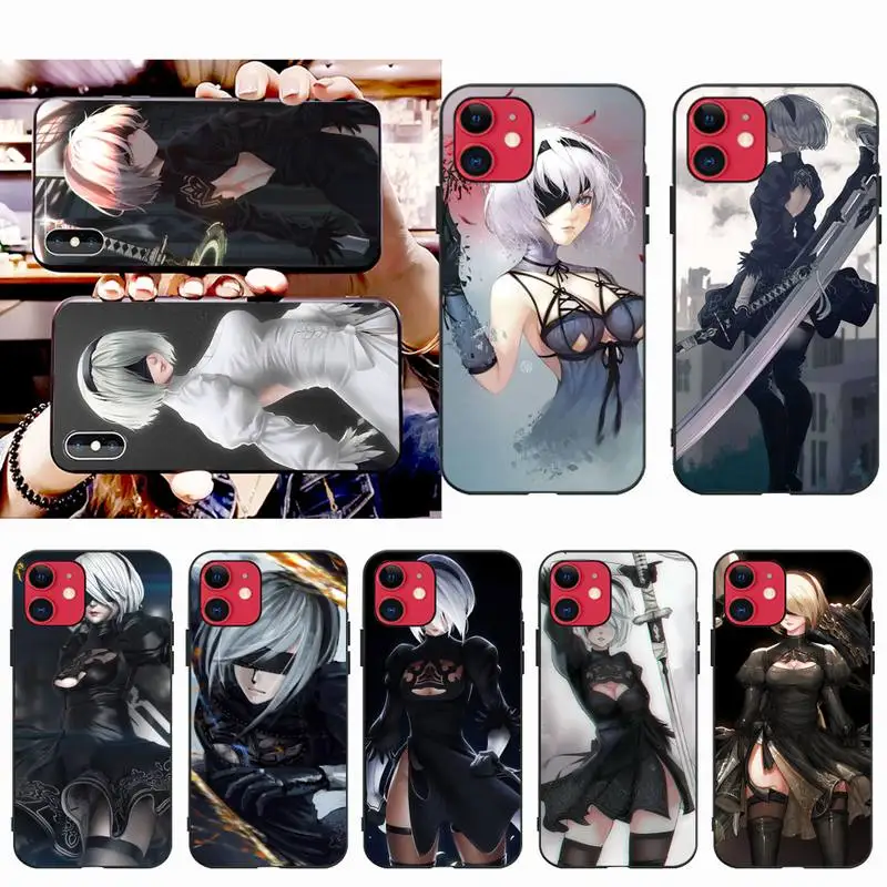 YJZFDYRM Nier Automata мягкий чехол для телефона iPhone 11 pro XS MAX 8 7 6 6S Plus X 5S SE 2020 XR чехол|Бамперы|