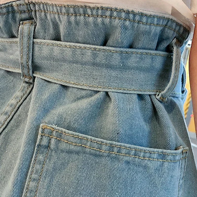 

Shorts Women Design Denim Loose Fashion Casual High Waist Wide Leg Big Pockets Summer Ulzzang College Fashion All-match Simple