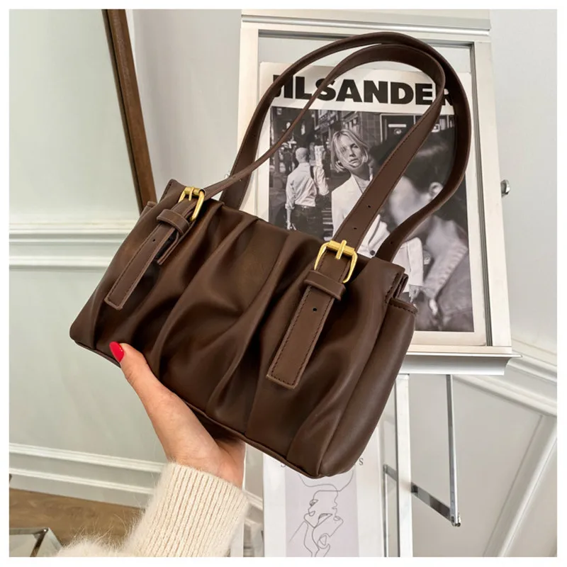 

Designer Folds Flap Bags For Women 2021 PU Leather Crossbody Bags Sac A Main Femme Shoulder Bag Bolso Mujer Messenger Bag