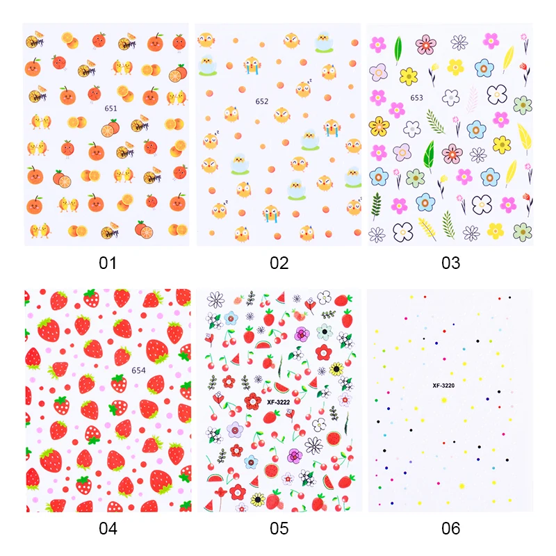 3D наклейки для ногтей аксессуары самоклеющиеся клейкий трансферный Переводные