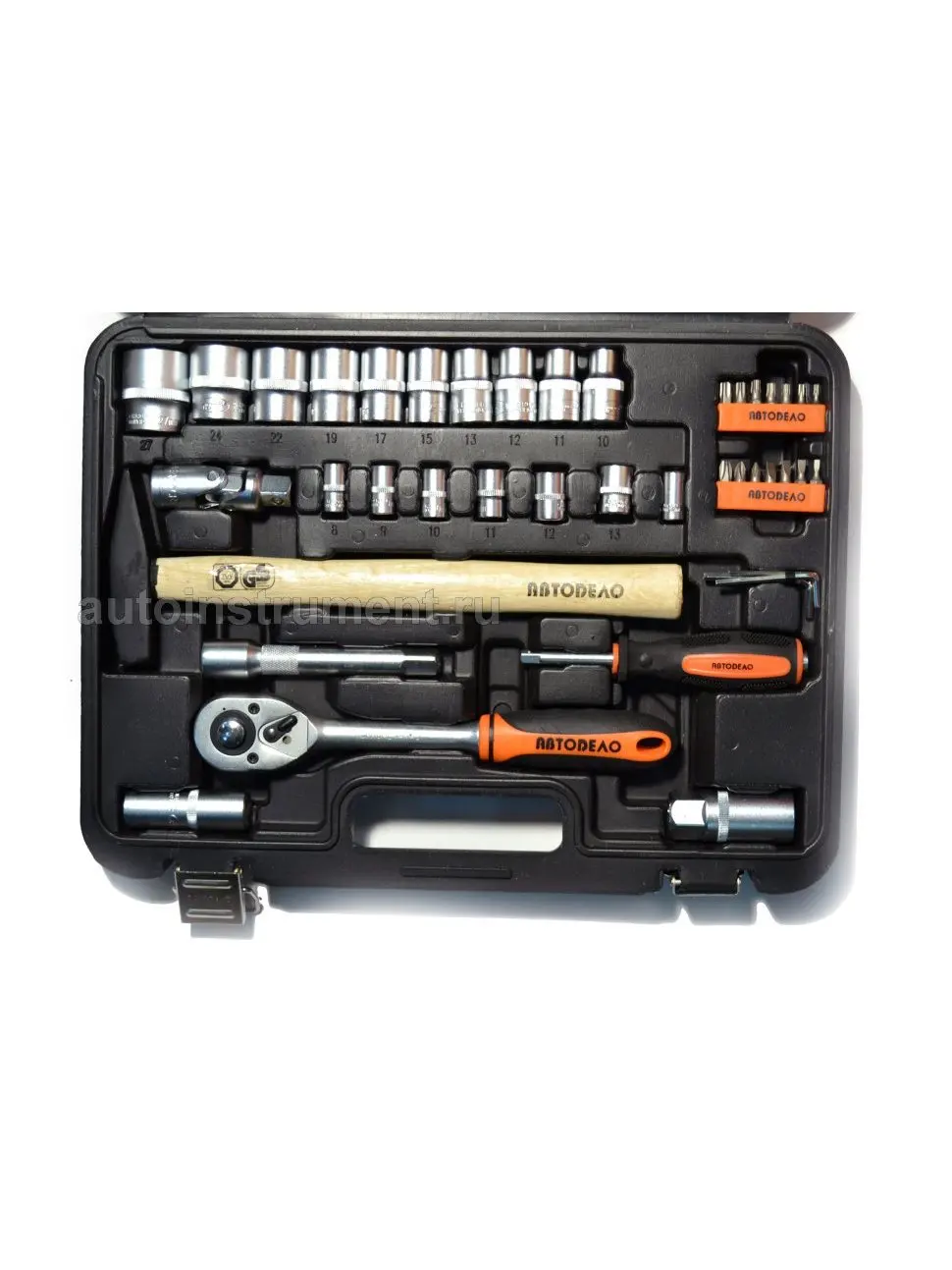 Набор инструмента АВТОДЕЛО 56 пр. 1/2&quot 1/4&quot пласт.кейс универсальный набор ключей