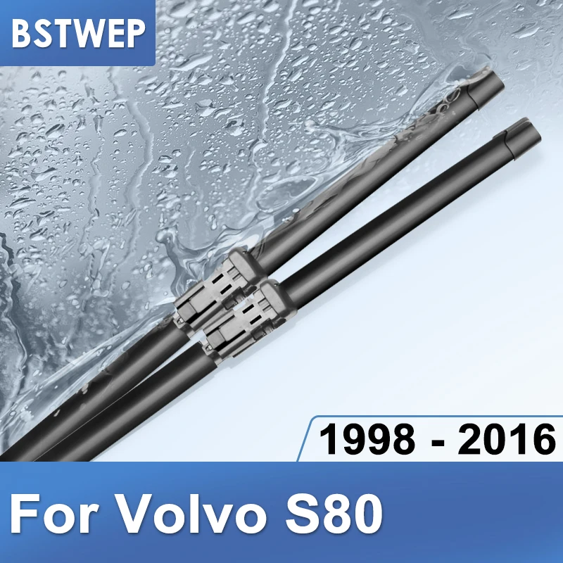 

BSTWEP Wiper Blades for Volvo S80 Fit Hook Arms / Pinch Tab Arms / Push Button Arms Model Year from 1998 to 2017