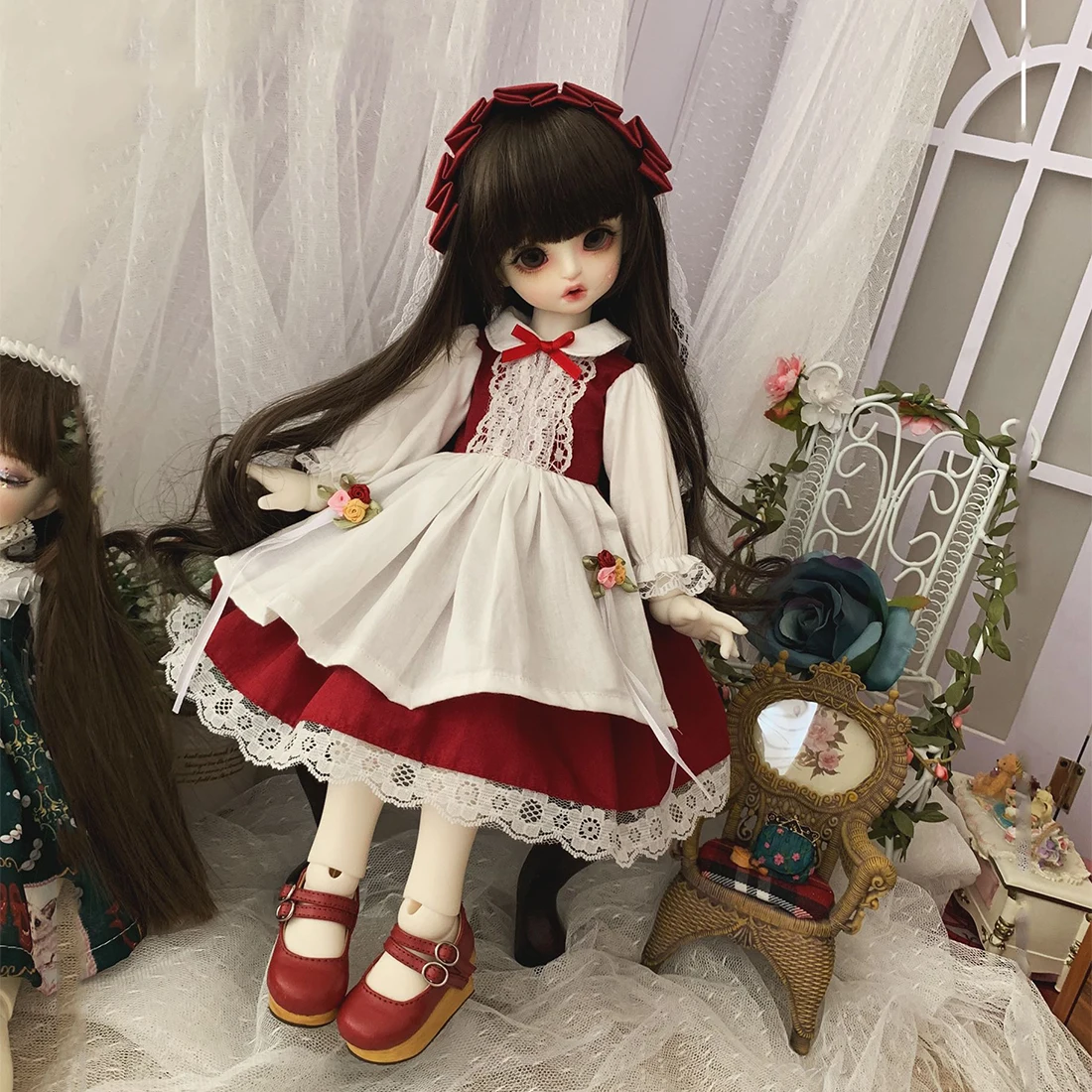 MODIKER винтажное Королевское Дворцовое лоскутное платье комплект одежды для 1/6 1/3 BJD